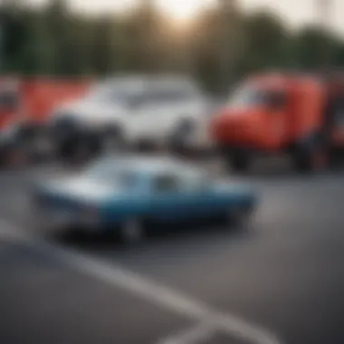 Repo Truck Removing Car Car being towed away by a repossession truck