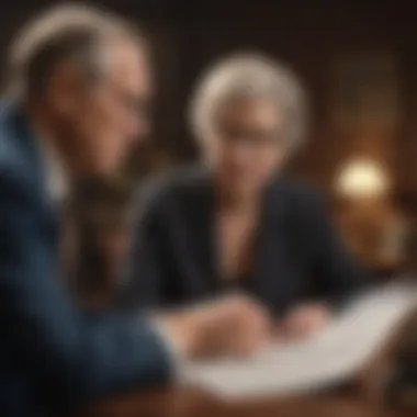 A financial planner reviewing retirement options with a client