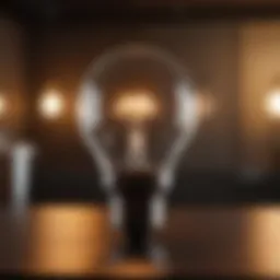 Abstract lightbulb symbolizing strategic decision-making