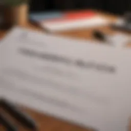 Scholarship application on a desk with a pen