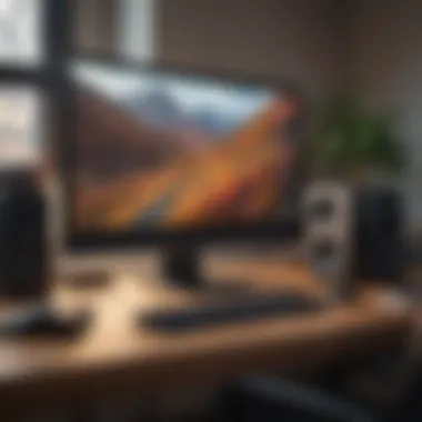 Sleek and Efficient Desktop Setup Stylish minimalistic desktop setup