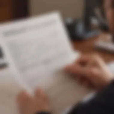 Form Submission Illustration of a person submitting updated forms to the IRS