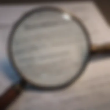 Illustration of a magnifying glass focusing on a taxpayer ID document