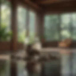 A serene savings environment symbolizing tranquility and stability