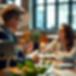 A professional discussing financial strategies with a client