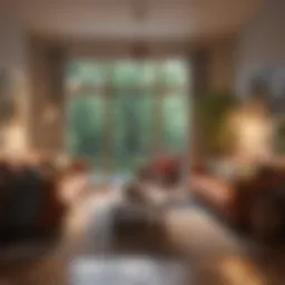 A cozy Airbnb rental showcasing a stylish living area.