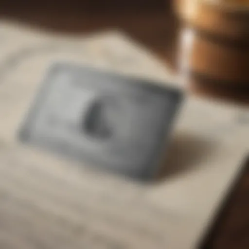 An American Express lending card displayed alongside financial documents