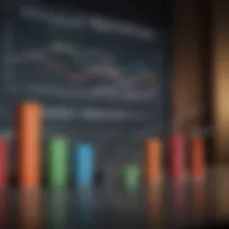 A graph depicting business valuation trends over time