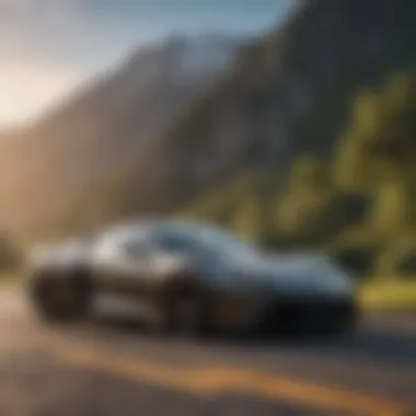 The Allure of Luxury Sports Cars Luxury sports car parked against a stunning backdrop