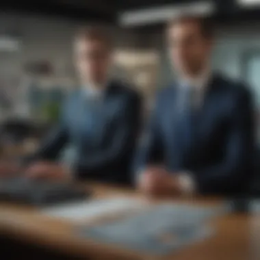 Exempt Employees in the Workplace Illustration representing exempt employees in a corporate setting