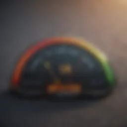 Graph illustrating credit score trends over time