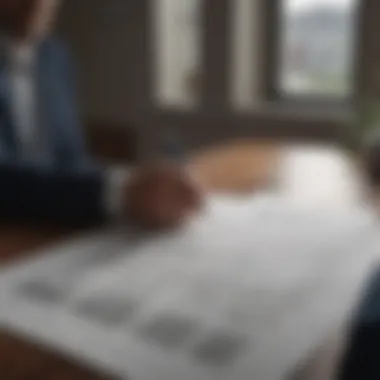 Reviewing Estate Plans and Obligations Person reviewing estate plans and obligations