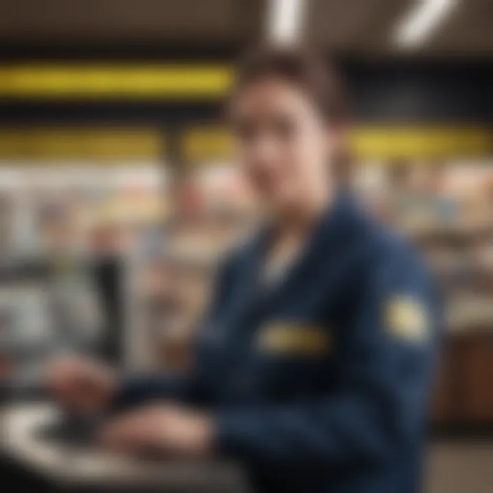 Customer using Western Union services within Kroger