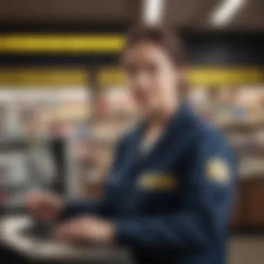 Customer Utilizing Western Union Services at Kroger Customer using Western Union services within Kroger