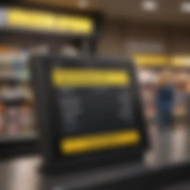 Close-up of Western Union transaction screen at Kroger