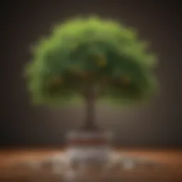 Illustration of a flourishing tree representing financial growth