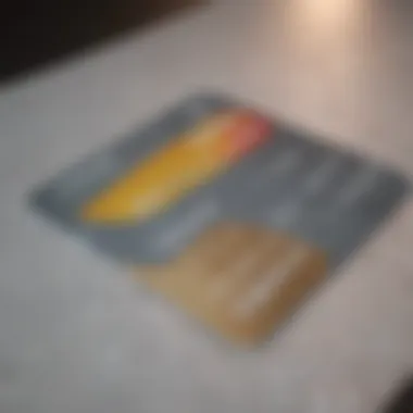 Debit card close-up on a rental agreement